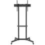 Aisens Soporte de Suelo Eco FT70TE-333 con Ruedas y Bandeja para DVD, Negro